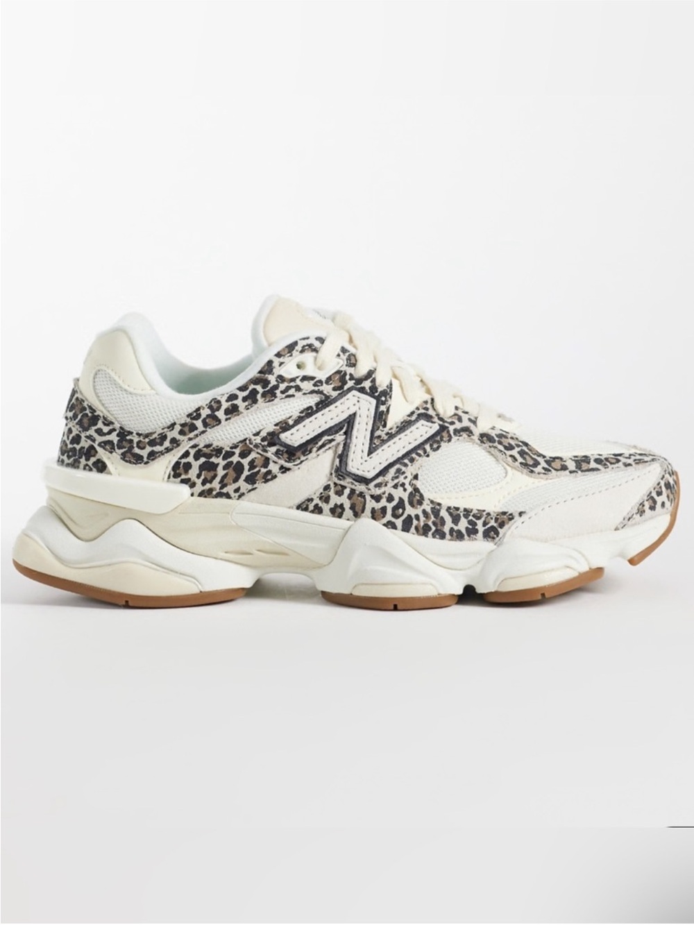 ISO New Balance Women's Cream Leopard-Print